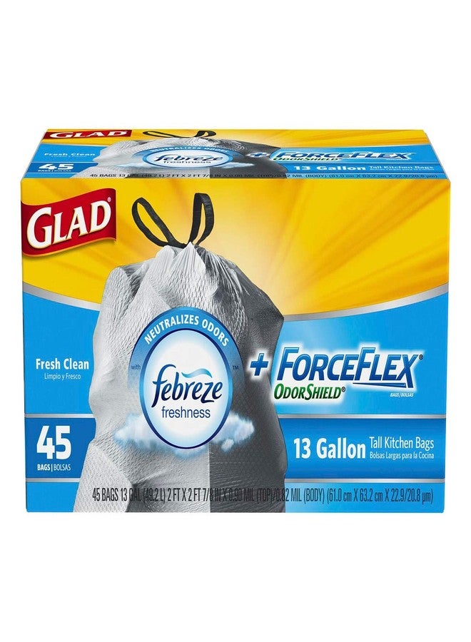 أكياس قمامة طويلة برباط من جلاد أودور شيلد فورس فليكس، 45 كيس (عبوتان)